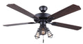 52 inch 3 Light Ceiling Fan in Graphite Q8116