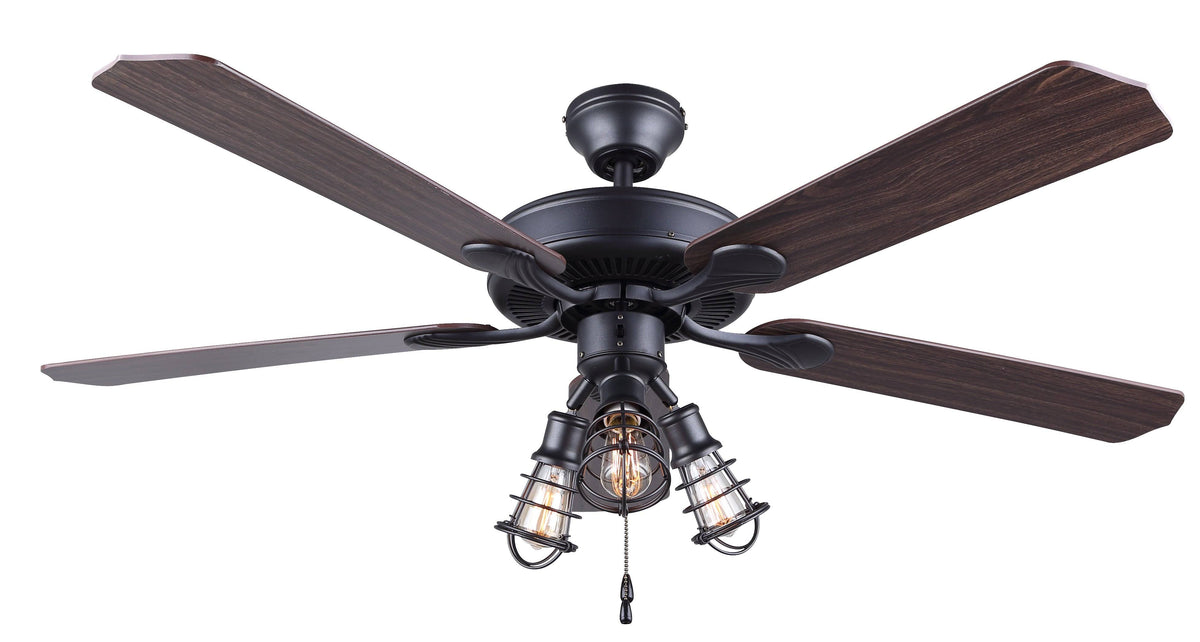 52 inch 3 Light Ceiling Fan in Graphite Q8116