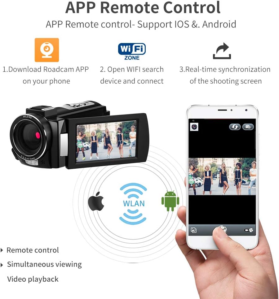 4K Video Camera Camcorder with IR Night Vision 3.0 IPS Touch Screen B88231
