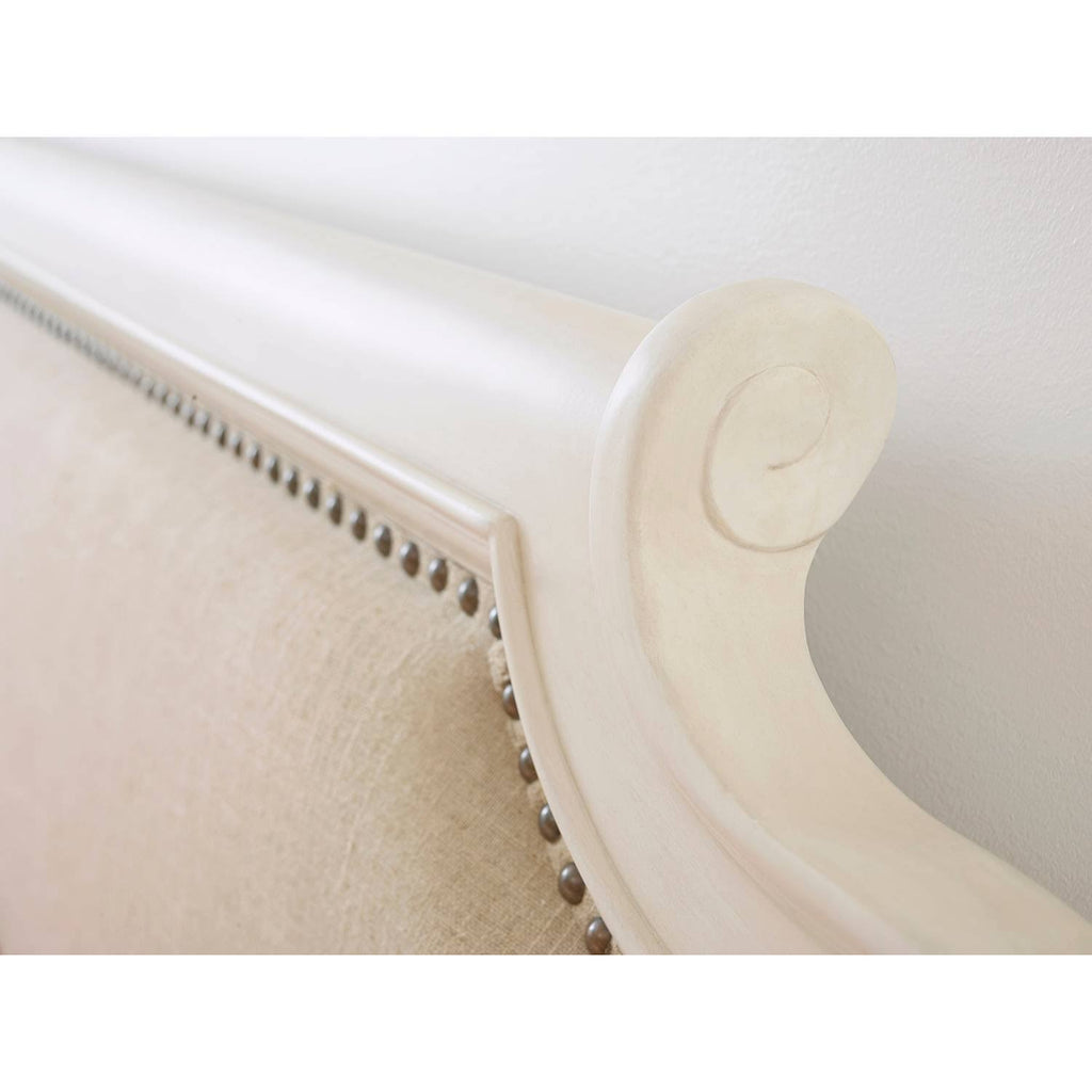 White Full Upholstered Youth Bed A84489