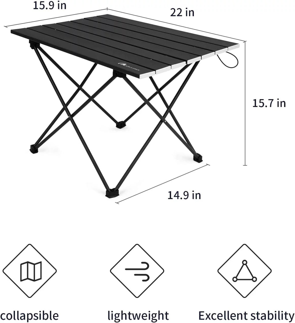 Folding Camping Table with Carry Bag, Black T38590