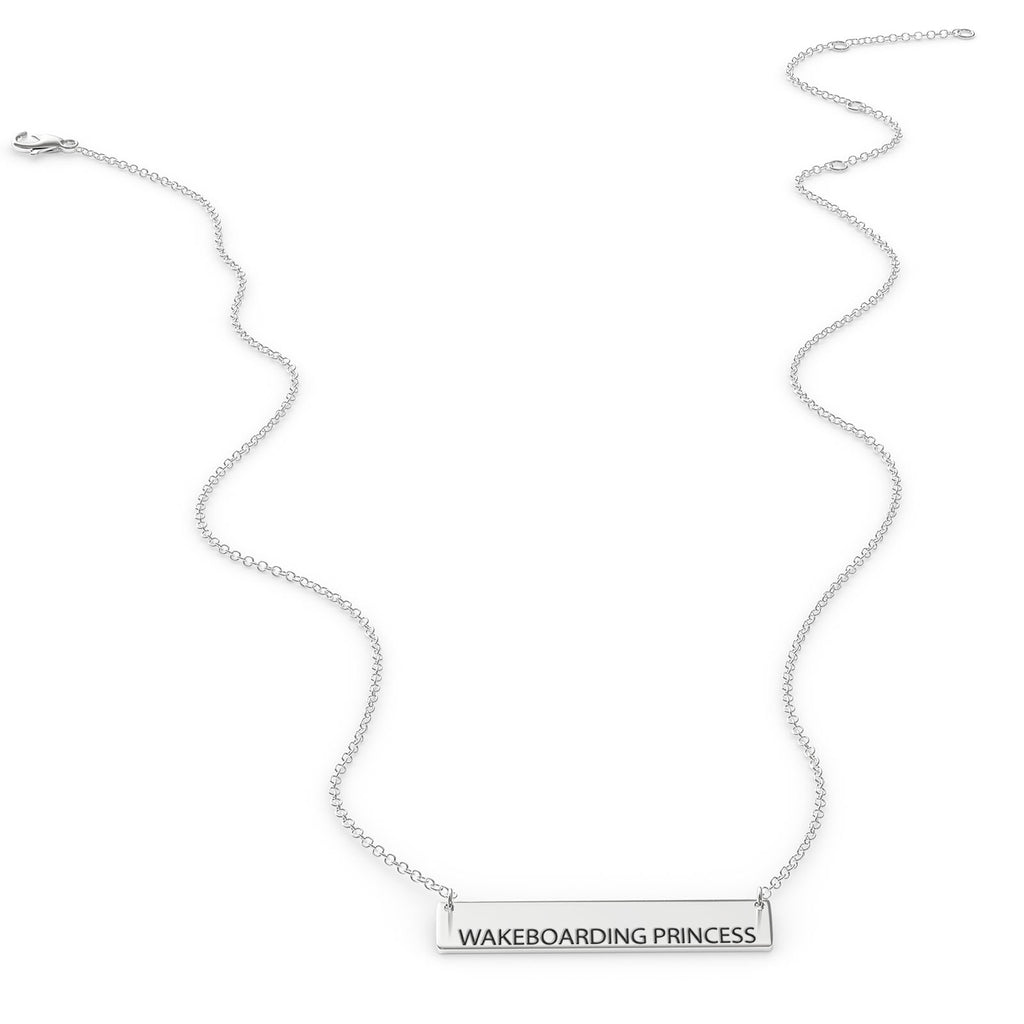 Sterling Silver Bar Pendant Necklace G5015