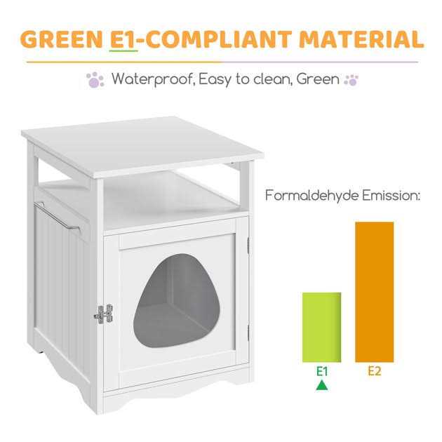 Cat Litter Box with Open Shelf G287465