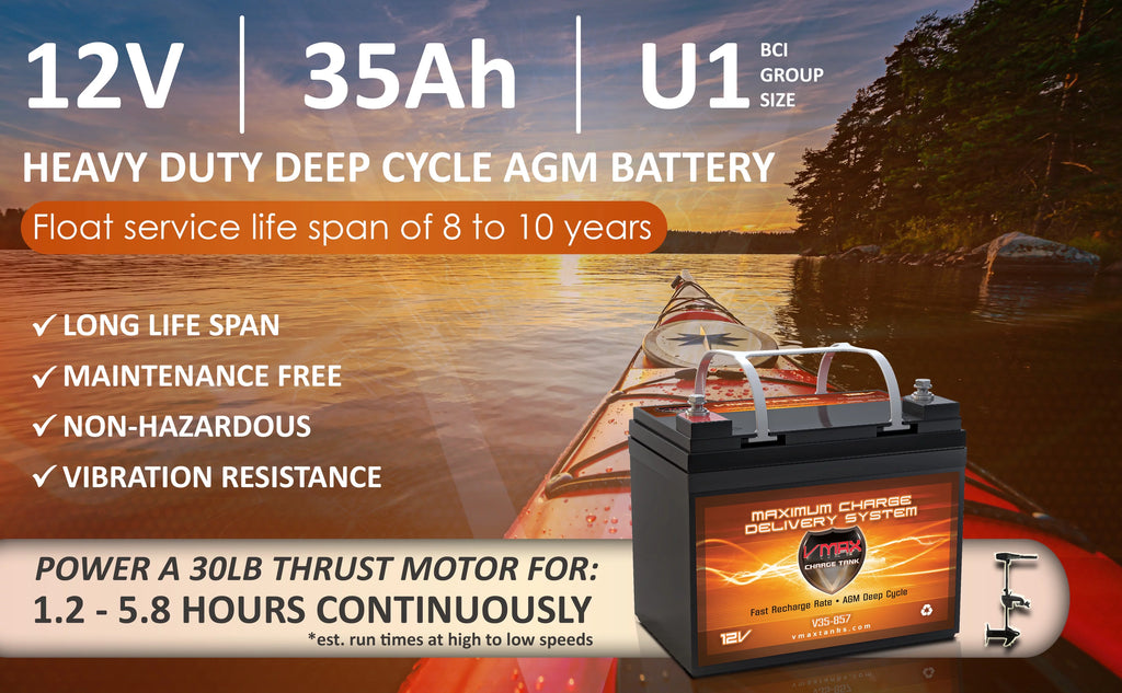 12V 35Ah AGM Deep Cycle Battery H210699