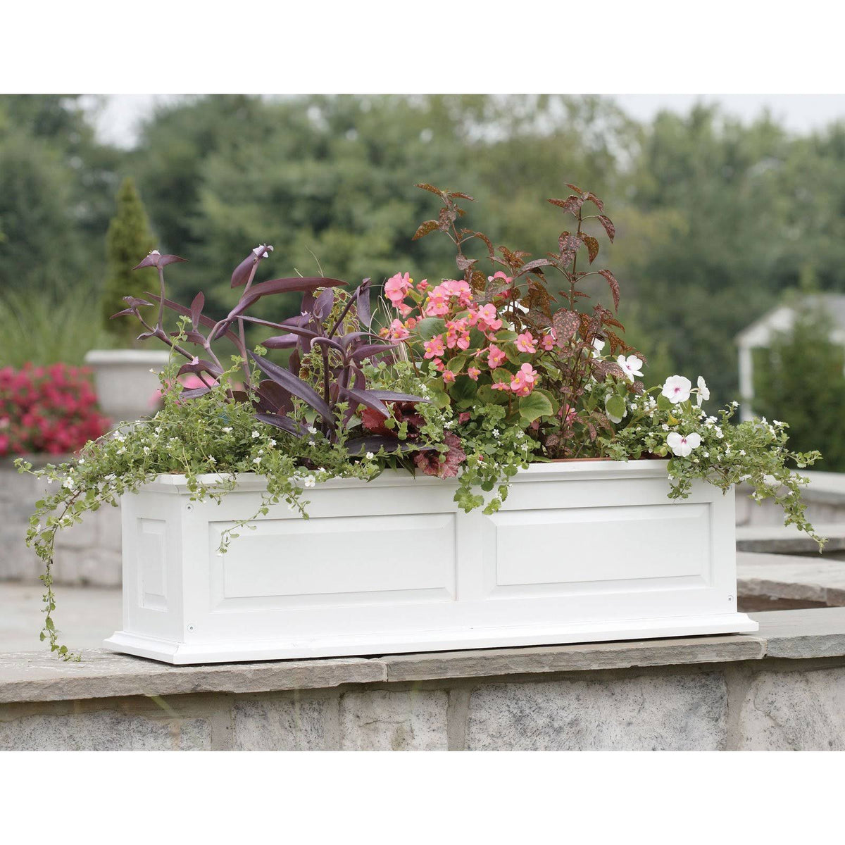 White Wood Window Box K672