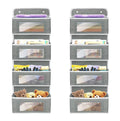 2 Pack 4-Shelf Over Door Hanging Organizer, Grey PVC L5699