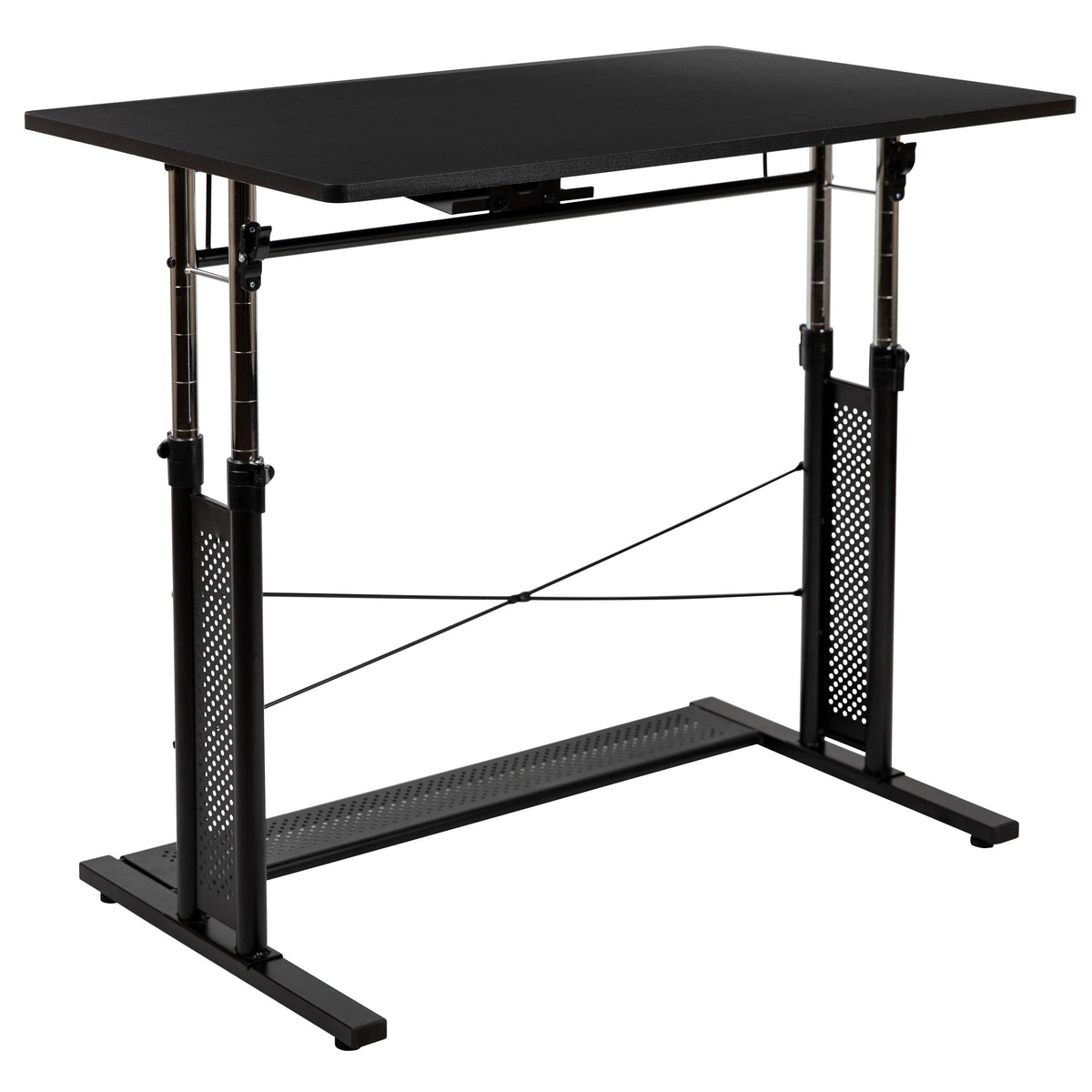 Black Rectangular Sit/Standing Desk J90060