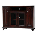 Tall Entertainment Console with 3 Fixed Wood Shelves J668