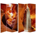 Tall Double Sided Painted Desert Canvas Room Divider P1272