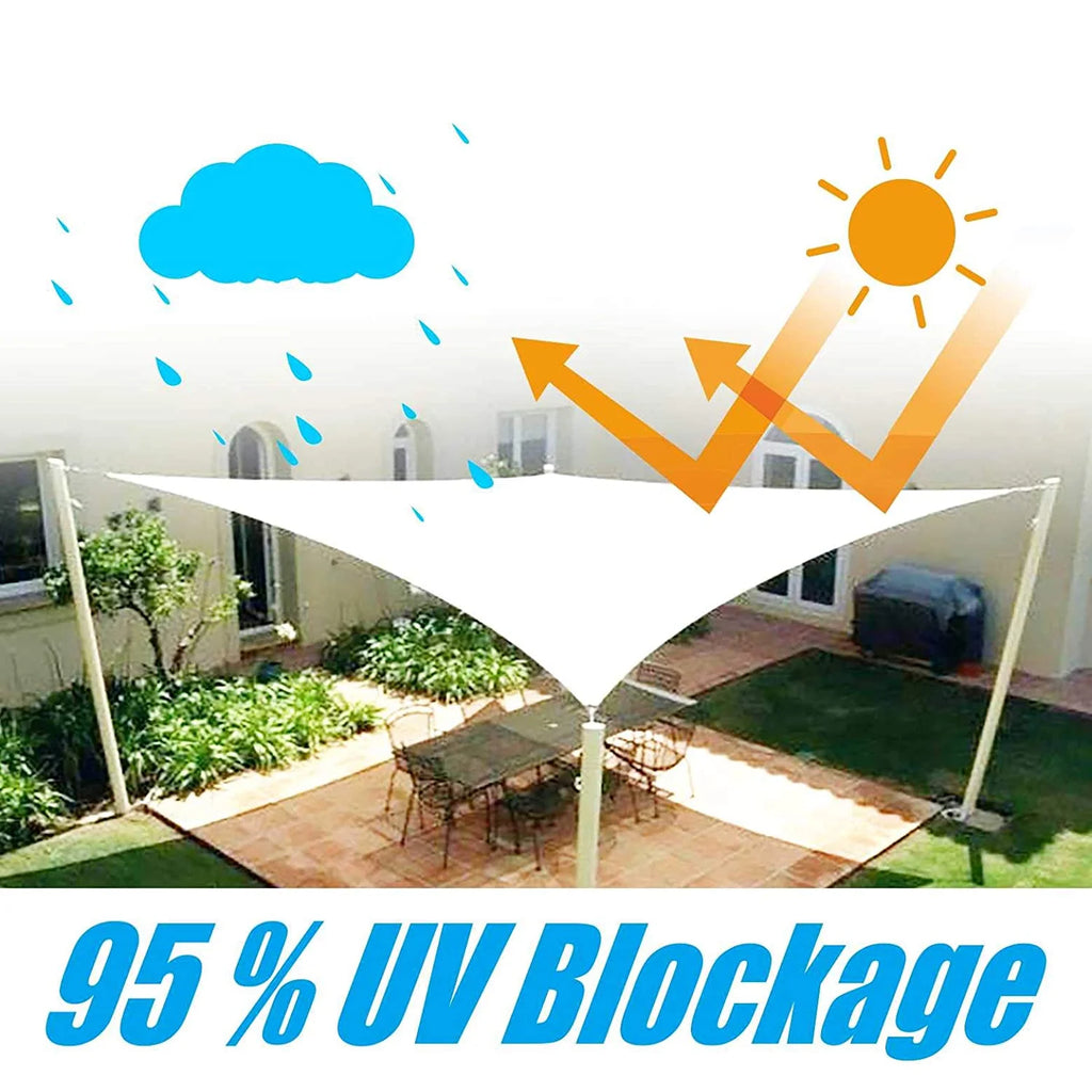 Yellow Triangle Waterproof Sun Shade Sail Canopy B944047