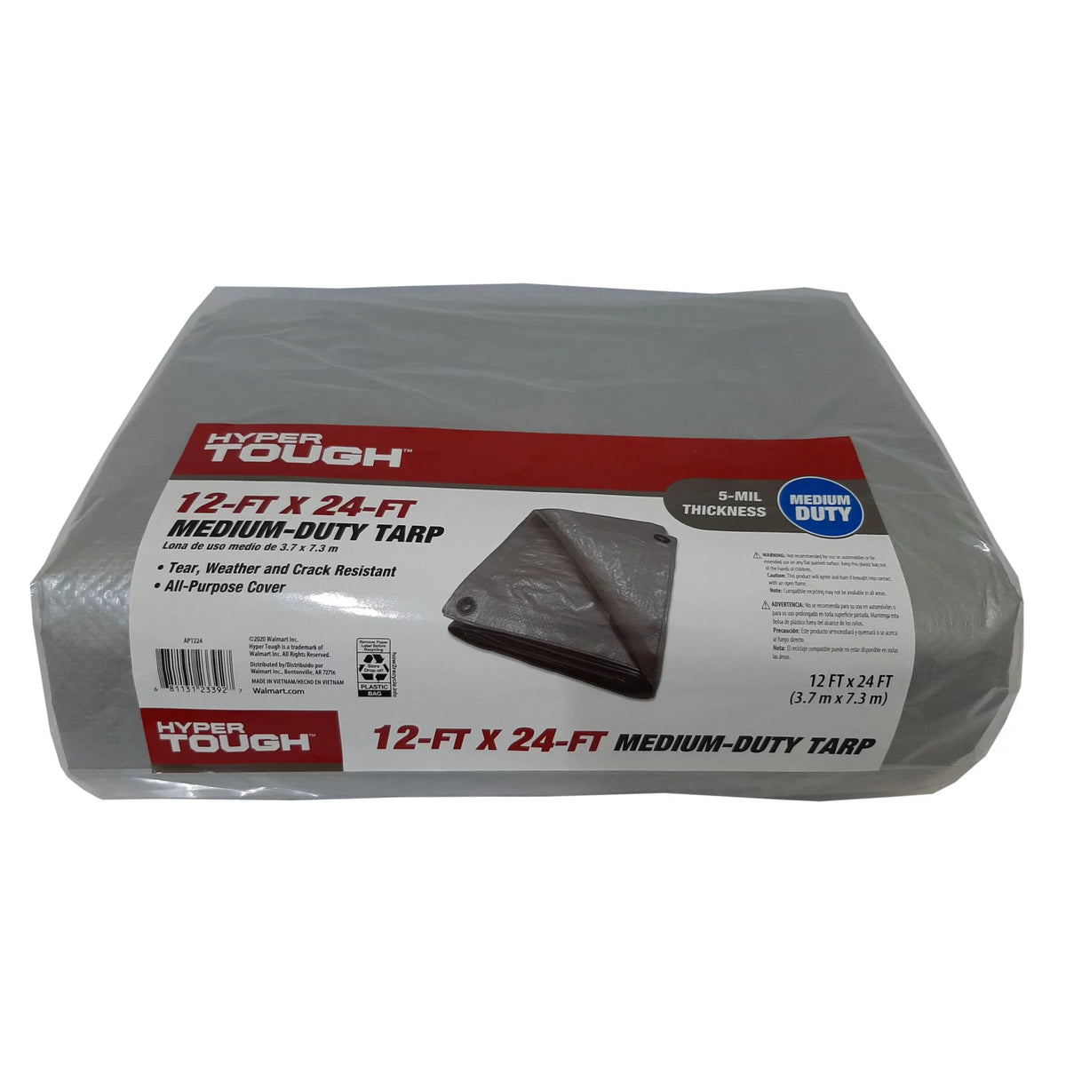 Weather Resistant Medium Duty 12 x 24' Polyethylene Tarp H78216