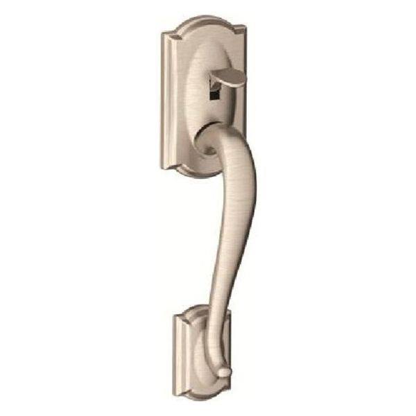 Satin Nickel Handleset and Accent Lever F291704