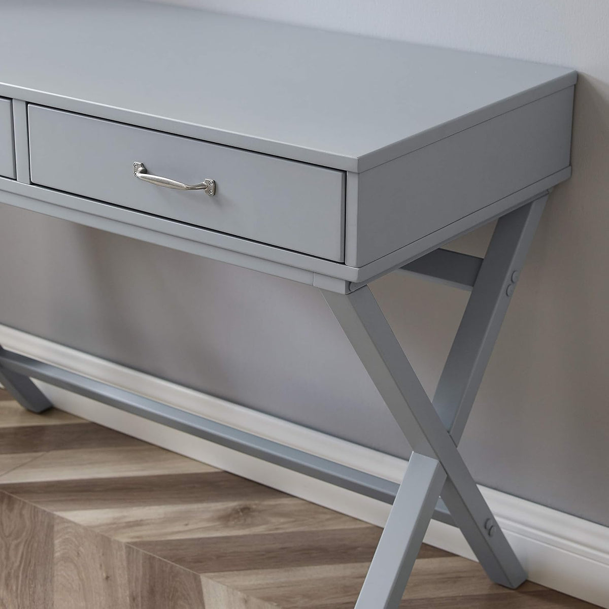Grey Campaign Style Desk R9974