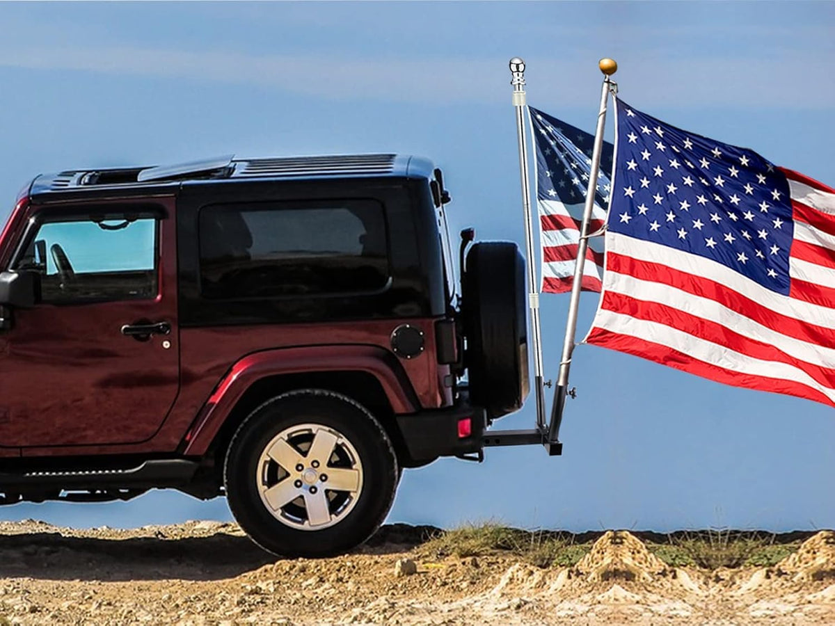 Trailer Hitch Mount Flag Pole Holder with Bolts X264