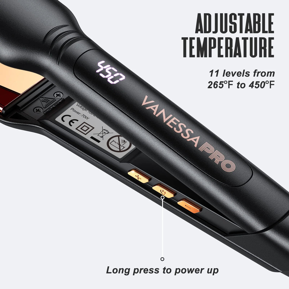 100% Pure Titanium Wide Flat Iron (2-inch) C535