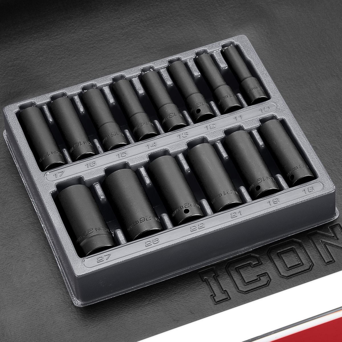 1/2 in. Drive Metric Deep Impact Socket Set, 14-Piece M523076