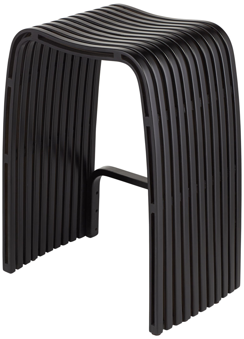 Bamboo Bar Stool Black 24" High with Footrest A1152