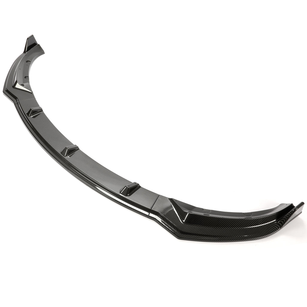 Carbon Fiber Printing Front Bumper Lower Lip Splitter Kit 3PCS I31691