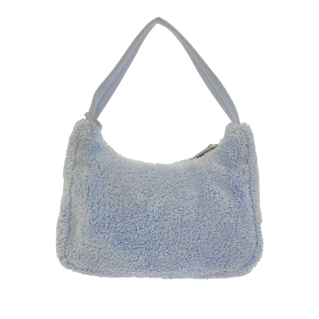 Pre-Owned Blue Cotton Baguette T54280