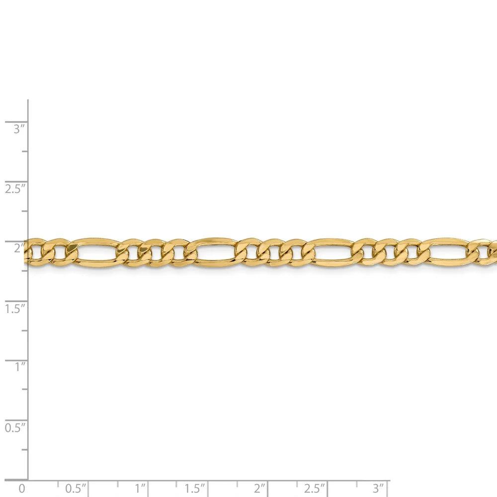 14kt Yellow Gold 20 inch Figaro Chain with Lobster Clasp E51035