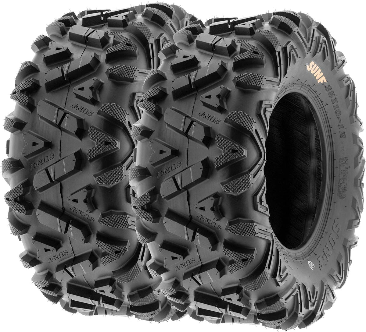 Set of 4 All-Terrain Tire Bundle 24x8-12 Front & 25x11-10 Rear 6 PR Tubeless K379829