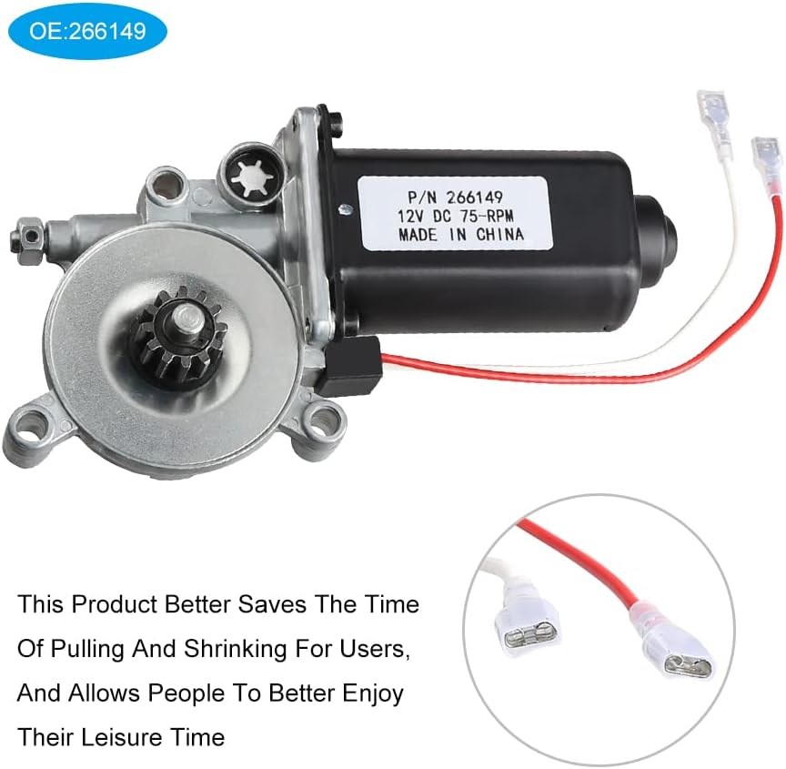 RV Power Awning Motor Replacement with Dual Connector D639