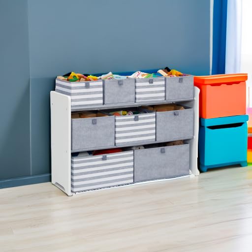 Grey White Toy Organizer D9092