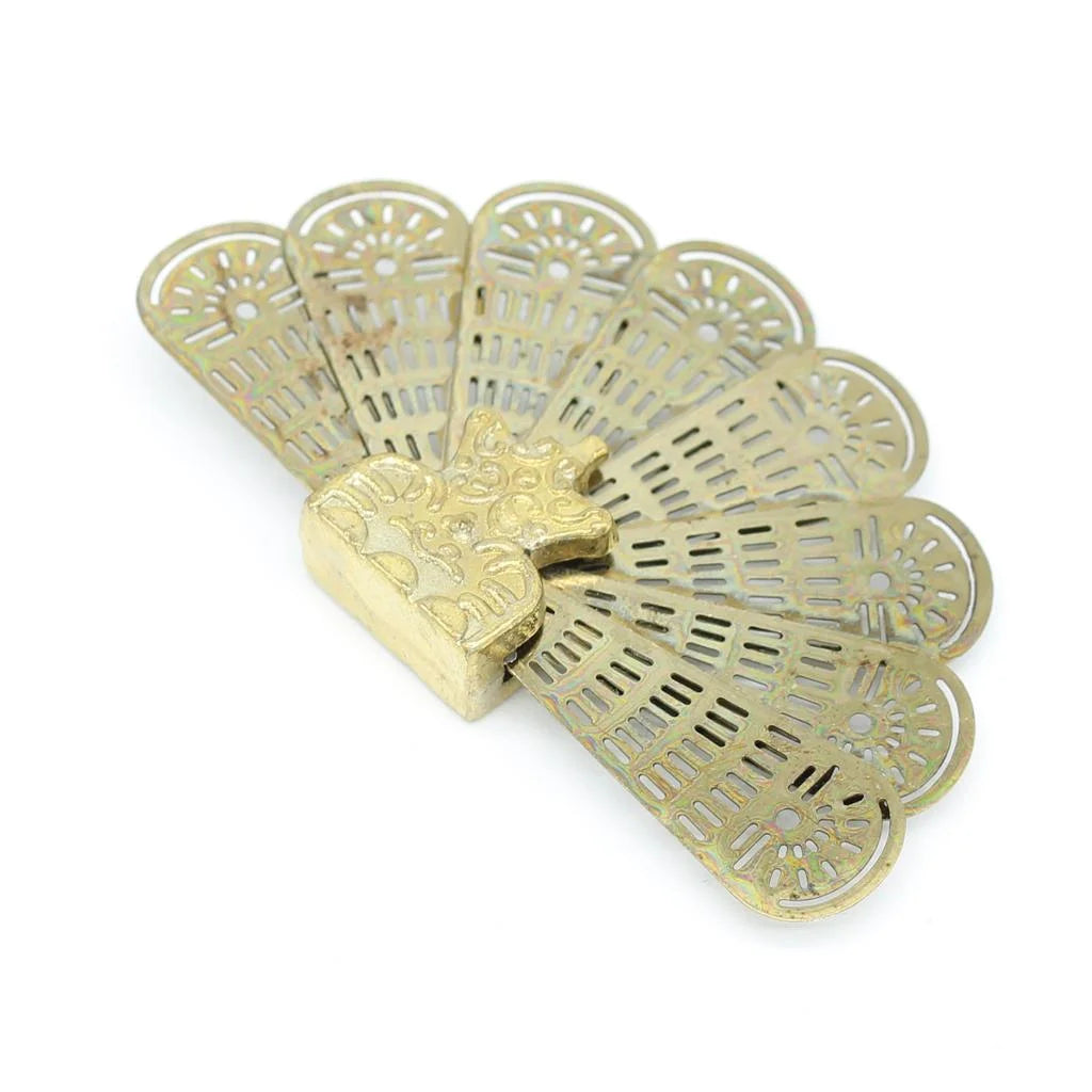 1:12 Scale Metal Peacock Fan Fireplace Screen C9332