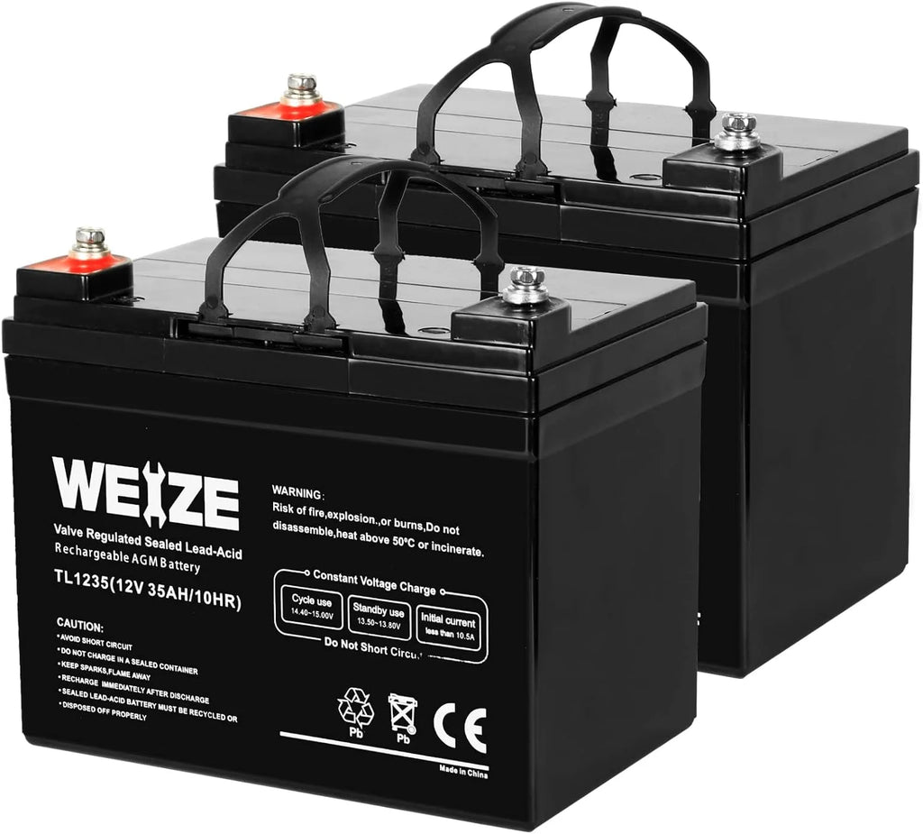 12V 35AH Deep Cycle Battery Set of 2 C257963