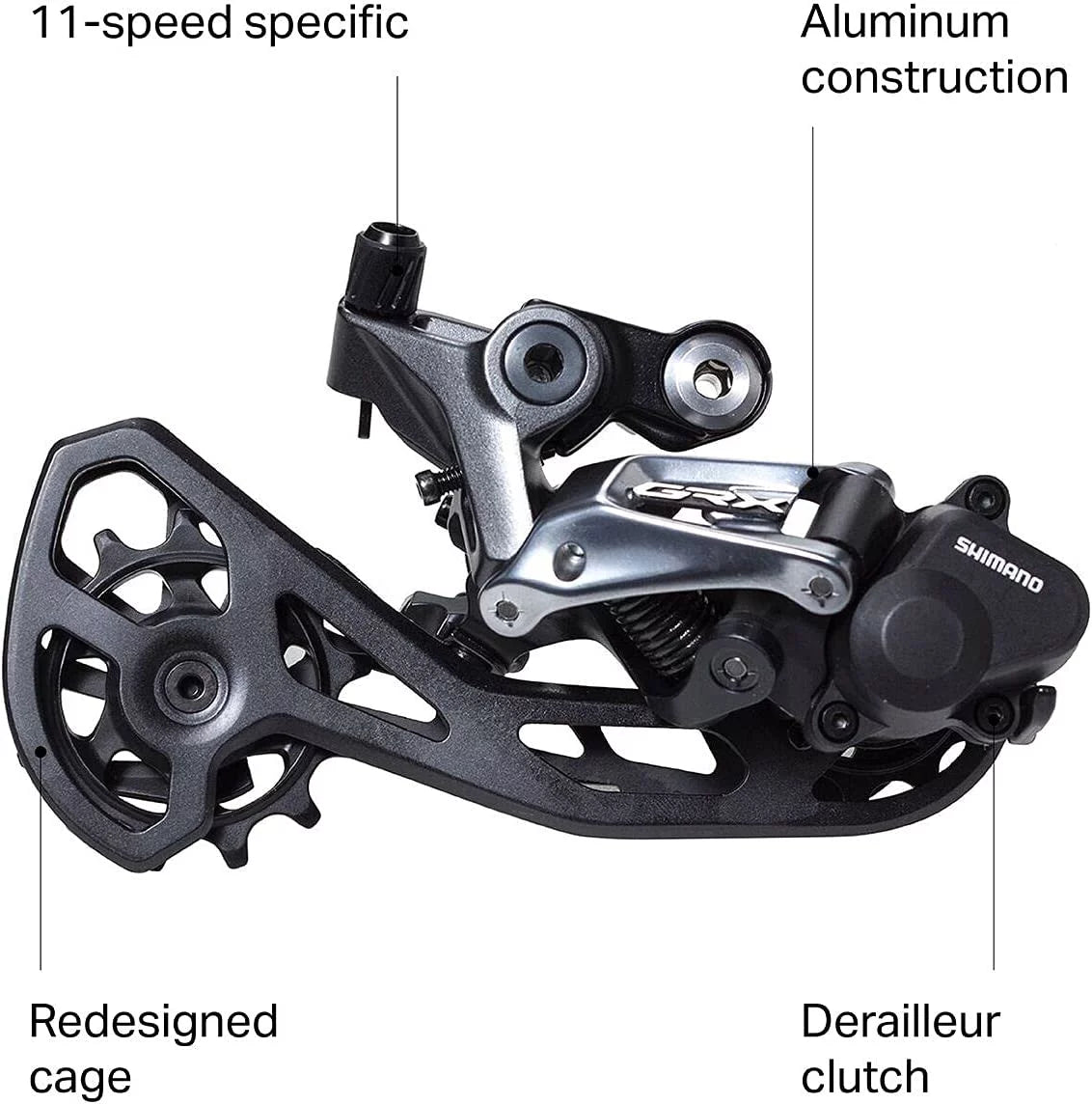 Black Long Cage 11-Speed Rear Derailleur P1760