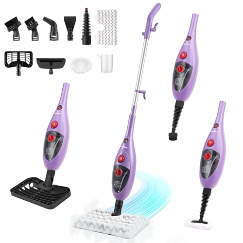 Steam Mop Cleaner with Detachable Handheld Steamer, 10-in-1 Multi Accessories, 13.5 OZ Water Tank & 20FT Power Cord Q3315