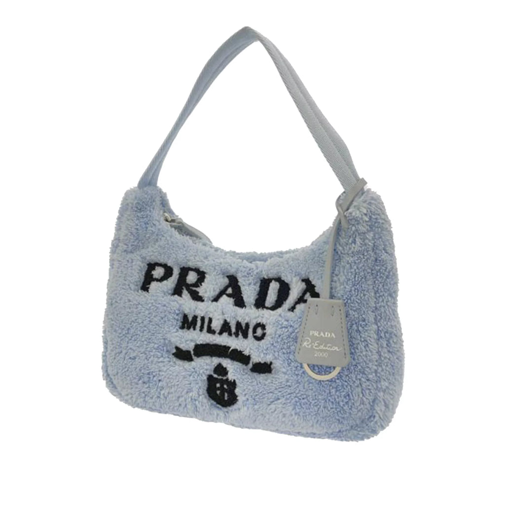 Pre-Owned Blue Cotton Baguette T54280