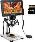 7" LCD Digital Microscope 1200X 1080P Video Microscope with Metal Stand L564