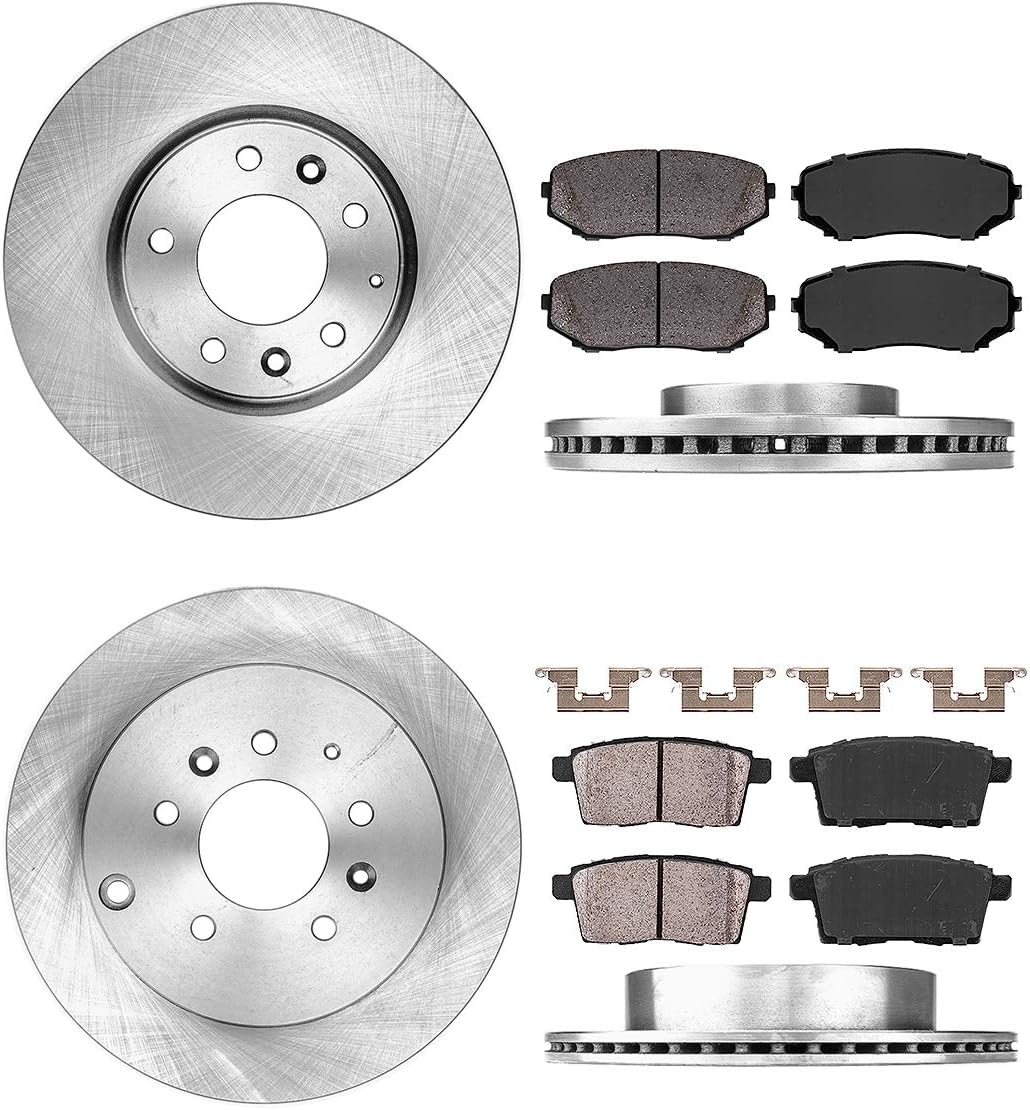 Premium OE 5 Lug Rotors + Ceramic Brake Pads + Hardware M3809