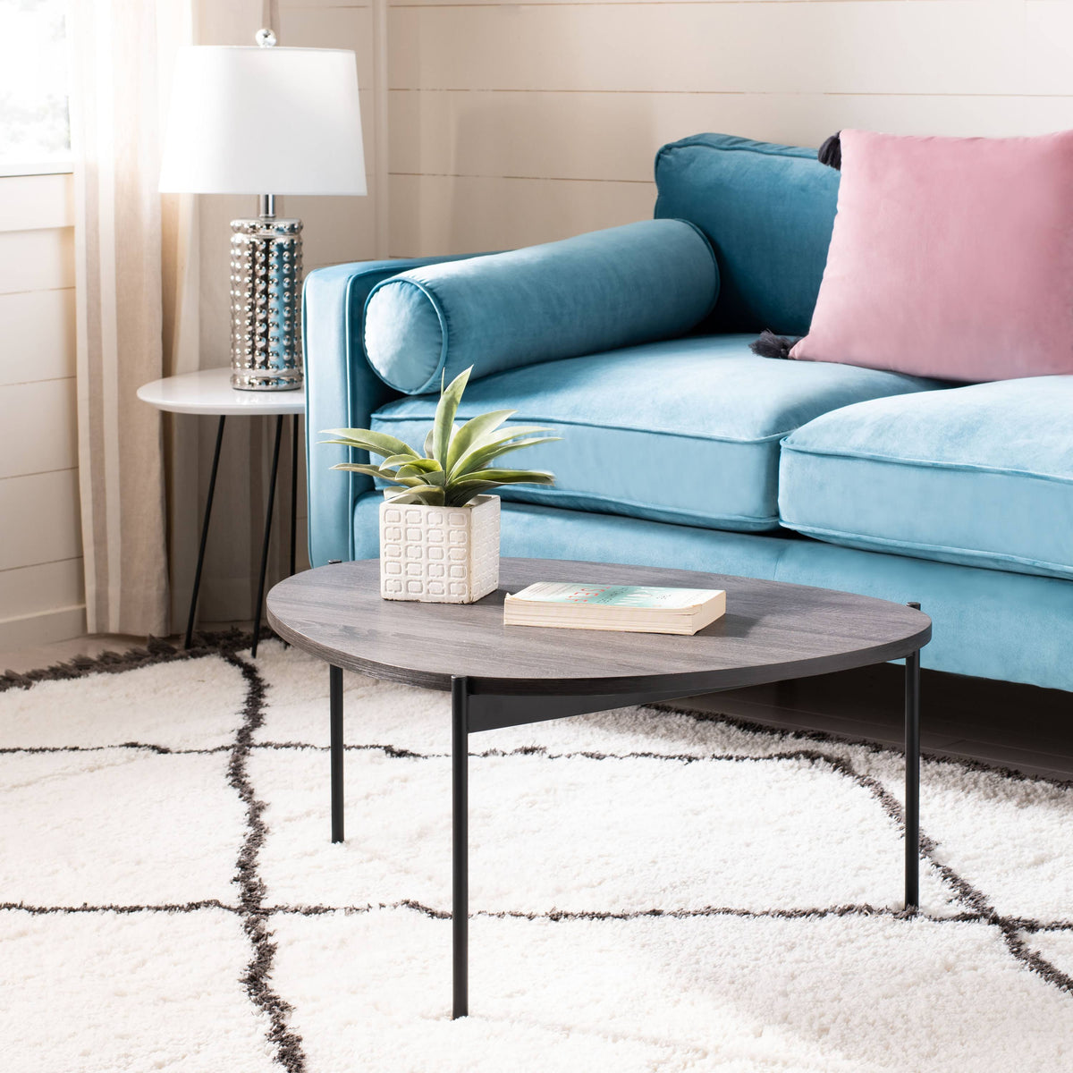 Dark Grey Oak/Black Coffee Table C69494
