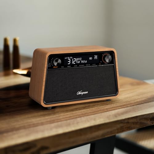 HD Radio AM FM RDS Bluetooth AUX Wooden Cabinet Radio U84782
