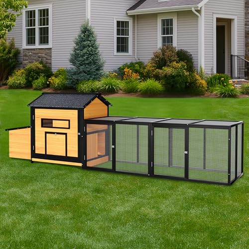 Extra Large Outdoor Chicken Coop with Nesting Box & Leak-Proof Tray N705336