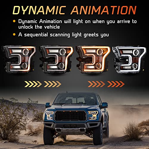 Full LED Headlights for F150 2015 2016 2017, 2PCS J918220