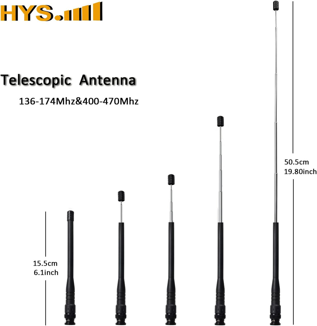 BNC Dual-Band VHF UHF Telescopic Antenna I25597