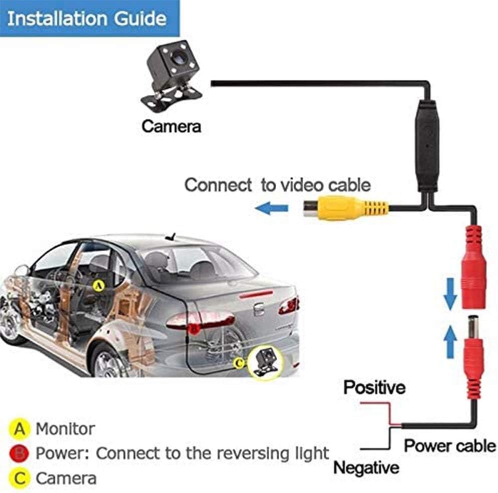 Waterproof 170° Wide Angle 12 LED Night Vision Backup Camera M4727
