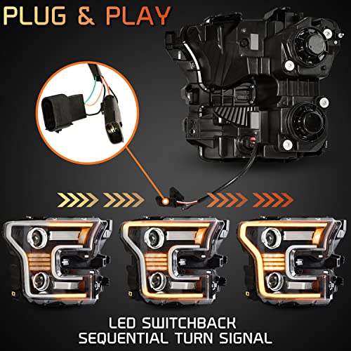 Full LED Headlights for F150 2015 2016 2017, 2PCS J918220