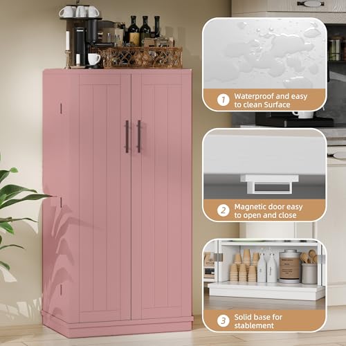 White 5 Layer Storage Cabinet with Adjustable Shelves O502
