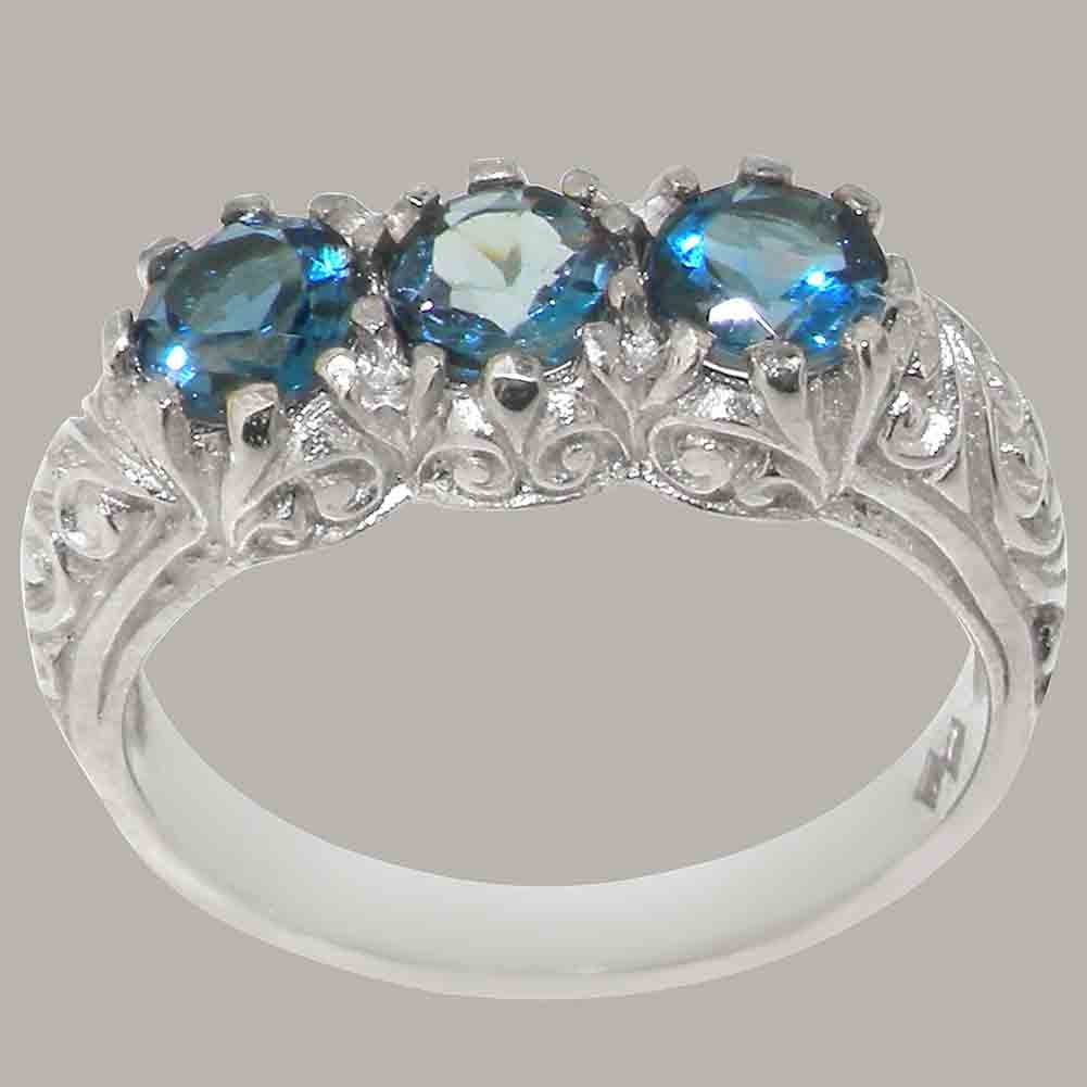925 Sterling Silver London Blue Topaz Ring P10880