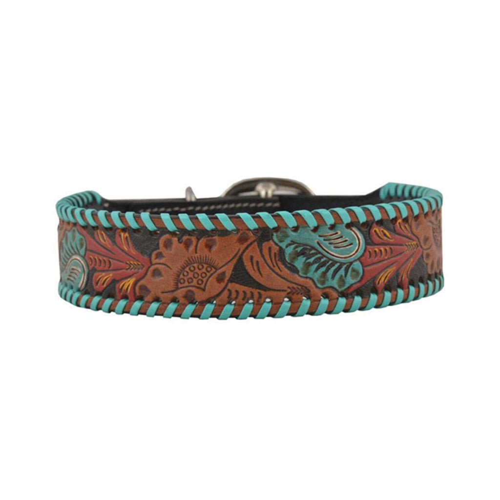Tooled Leather Dog Collar Z5122