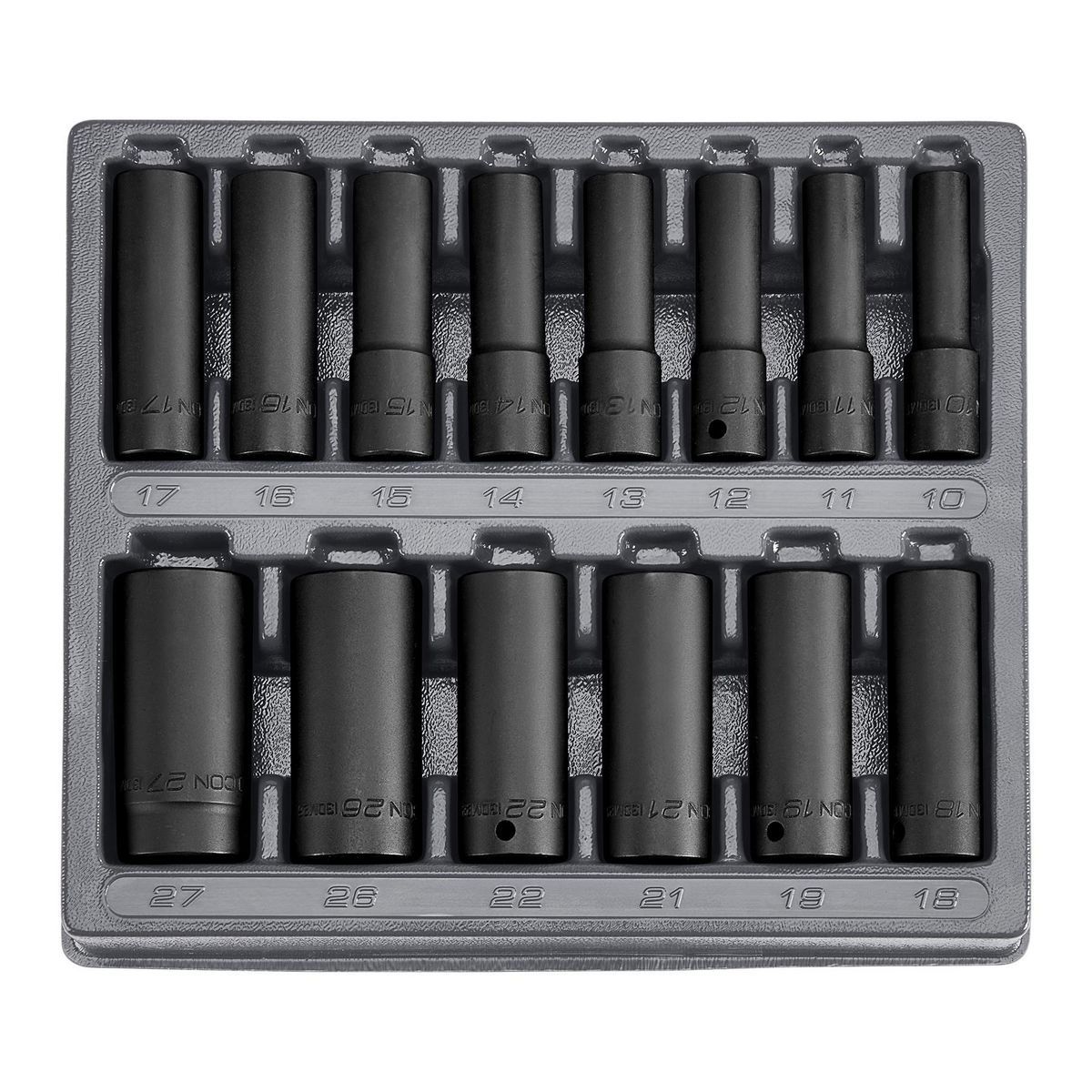 1/2 in. Drive Metric Deep Impact Socket Set, 14-Piece M523076