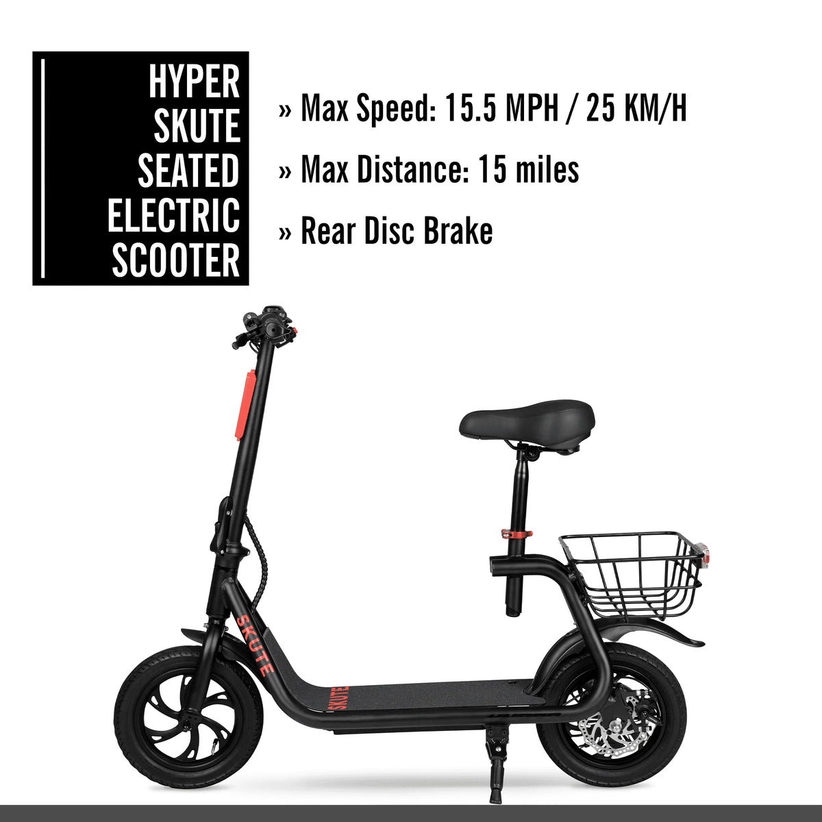 36V 250W Seated Electric Scooter with Basket M81814