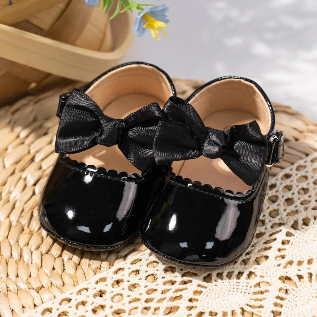 Baby Girls Mary Jane Dress Shoes Bowknot Princess Crib Flats R773