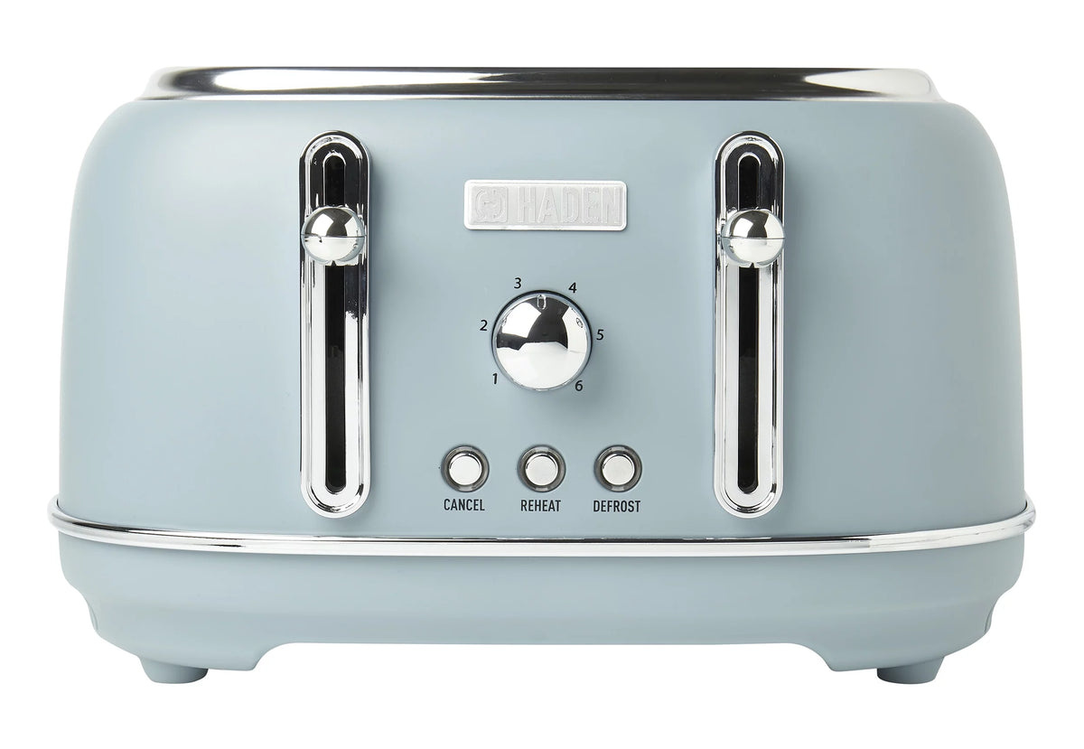 Pool Blue 4 Slice Wide Slot Toaster T5626