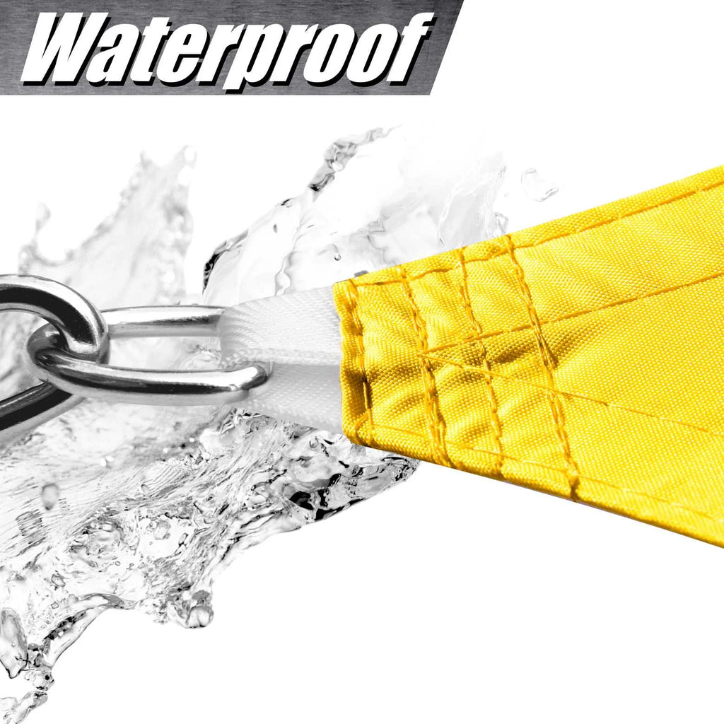 Yellow Triangle Waterproof Sun Shade Sail Canopy B944047