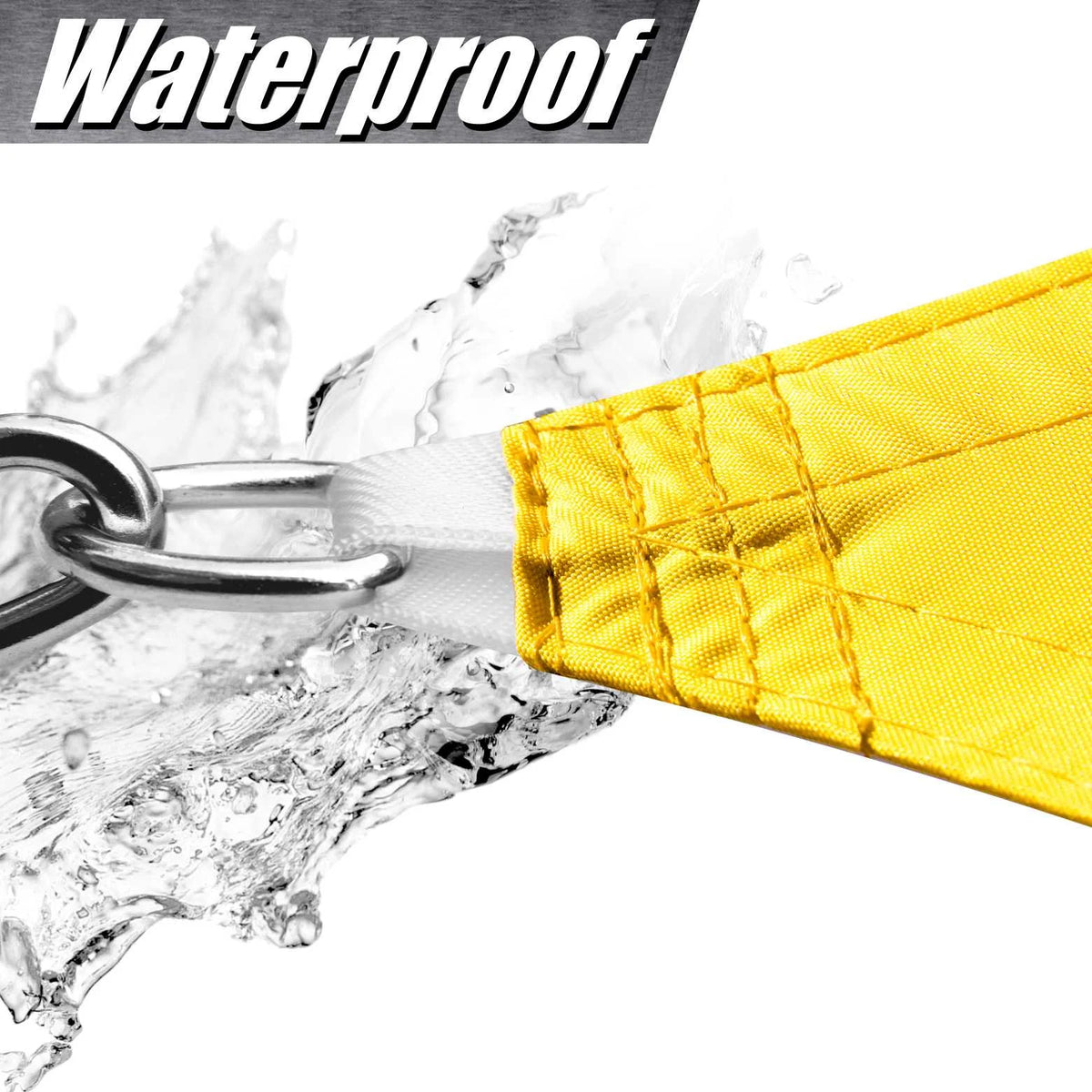 Yellow Triangle Waterproof Sun Shade Sail Canopy B944047